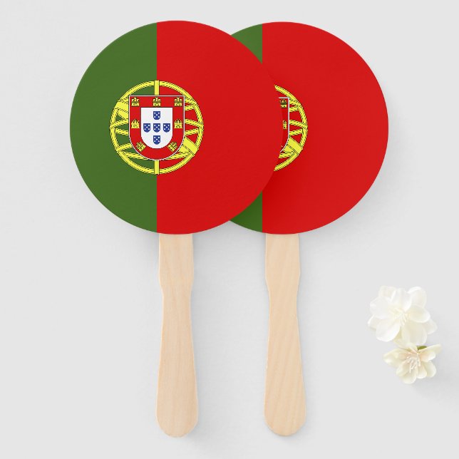 Portugal flag hand fan (Front and Back)