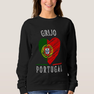 Portugal Flag Heart Grijo City Sweatshirt