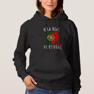 Portugal Flag Heart Vila Real City Hoodie