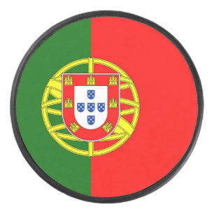 Portugal Flag Hockey Puck