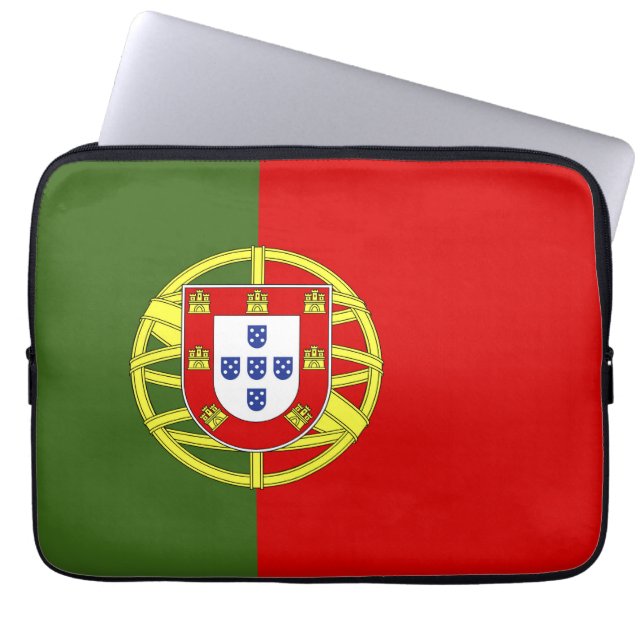 Portugal flag laptop sleeve (Front)