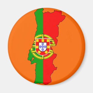 Portugal flag map magnet
