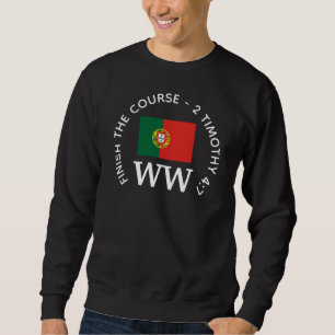 PORTUGAL Flag Personalized MONOGRAM Golf Sweatshirt