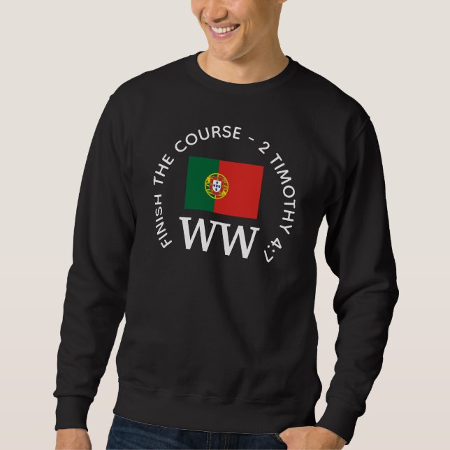 PORTUGAL Flag Personalized MONOGRAM Golf Sweatshirt (Front)