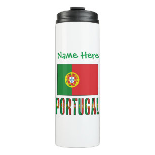 Portugal Flag Personalized Thermal Tumbler