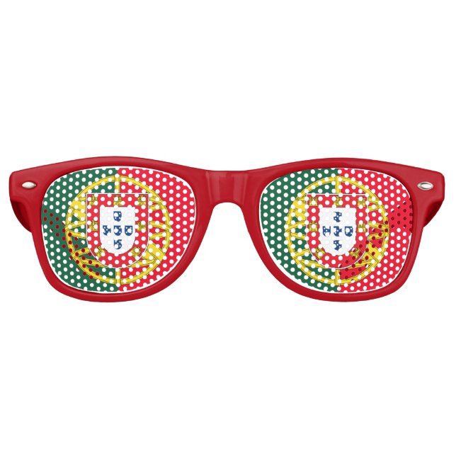 Portugal flag retro sunglasses (Front)