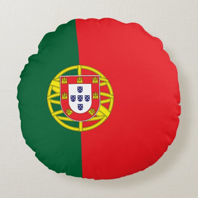 Portugal Flag Round Pillow (Front)