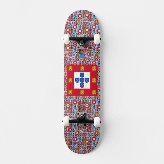 Portugal flag skateboard (Front)
