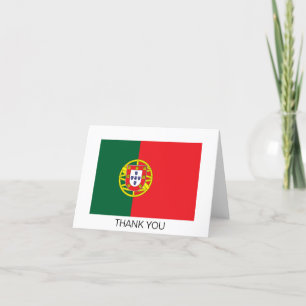 Portugal Flag Thank You Card