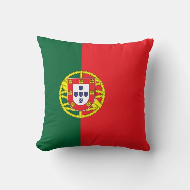 Portugal Flag Throw Pillow (Front)