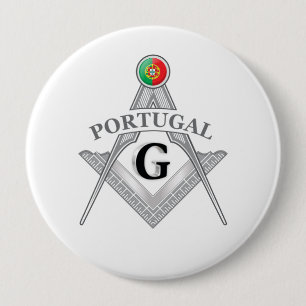 Portugal freemasonry sign 4 inch round button