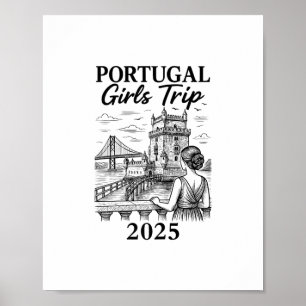 Portugal Girls Trip 2025 City Travel Vacation Poster