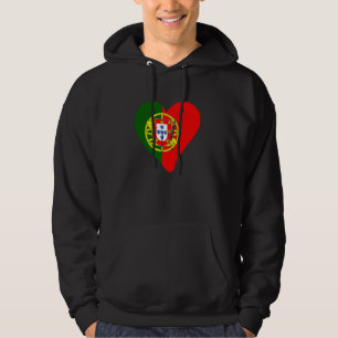 Portugal Heart Portuguese Flag Men Women Kids Grun Hoodie