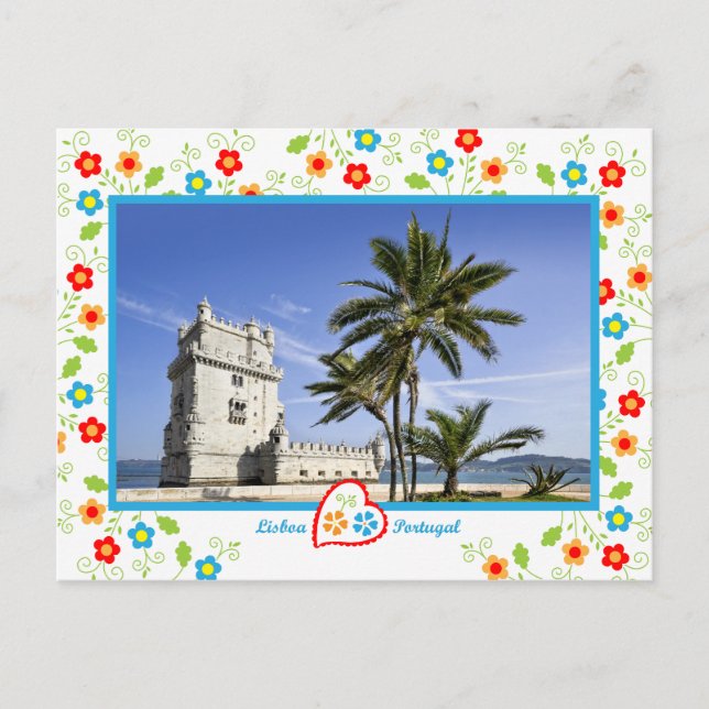 Portugal in photos - Belém Tower Postcard (Front)