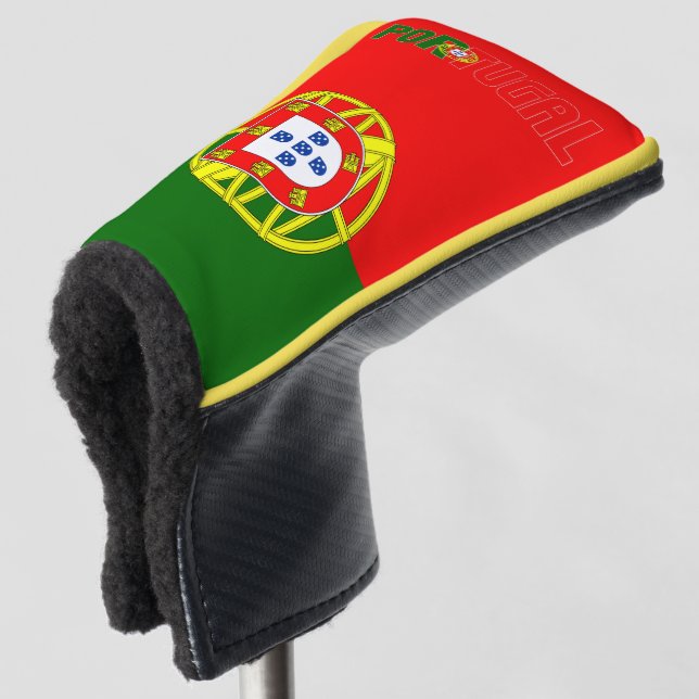 Portugal Inscription Flag Red Green Coat of Arms Golf Head Cover (3/4 Front)