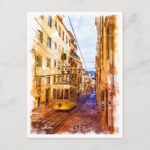 Portugal, Lisbon, Cable Car Postcard