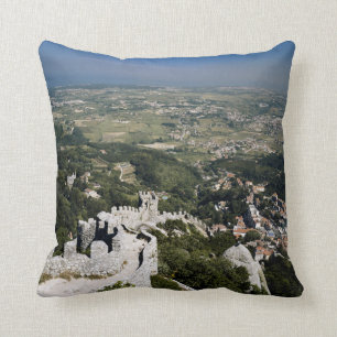 Portugal, Lisbon Province, Sintra, View From Throw Pillow