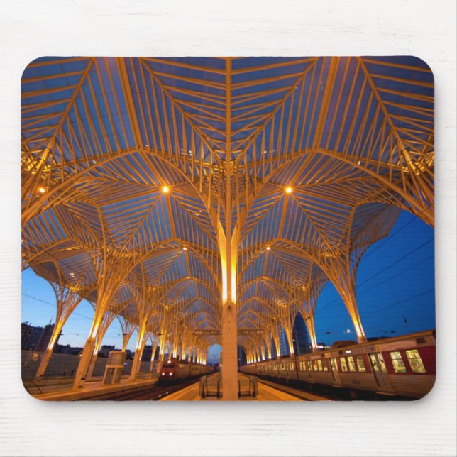 Portugal, Lisbon. View Of Modern Station Mouse Pad (Front)