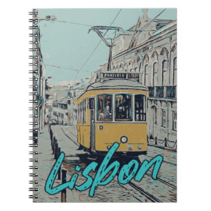 Portugal Lisbon view with the iconic tramway Notebook