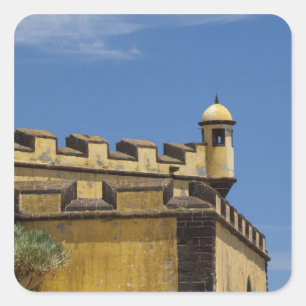 Portugal, Madeira Island, Funchal. Historic Square Sticker