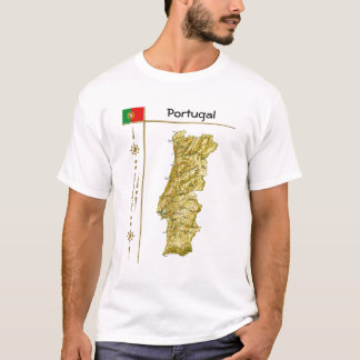 Portugal Map + Flag + Title T-Shirt