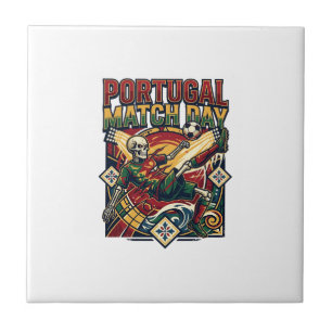 Portugal Match Day Skeleton Striker Nations Countr Tile