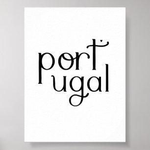 Portugal - minimalistic typography poster