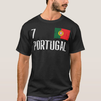 Portugal Number 7 Portuguese Soccer Men Women Boys T-Shirt