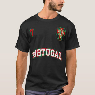 Portugal Number 7 Soccer Team Sports Portuguese T-Shirt