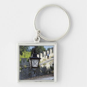 Portugal, Obidos. Iron streetlamp and 14th Keychain