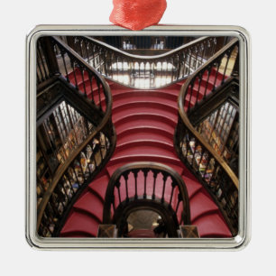 Portugal, Oporto (Porto). Stairs in historic Metal Ornament