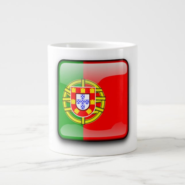 Portugal polished flag large coffee mug (Front)
