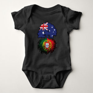 Portugal Portuguese Australian Australia Tree Root Baby Bodysuit