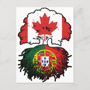 Portugal Portuguese Canadian Canada Tree Roots Postcard