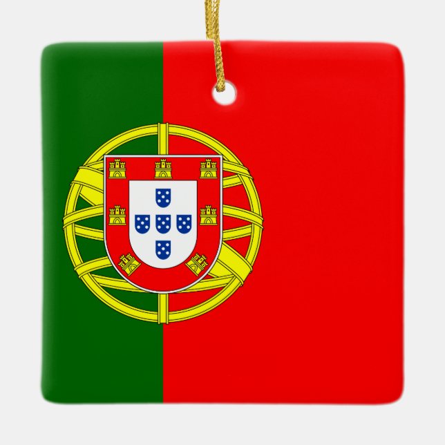 Portugal (Portuguese) Flag Ceramic Ornament (Front)