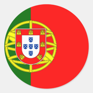 Portugal (Portuguese) Flag Classic Round Sticker