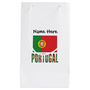 Portugal Portuguese Flag Personalized Name Small Gift Bag