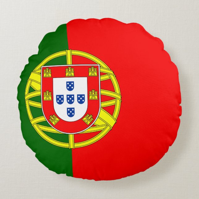 Portugal (Portuguese) Flag Round Pillow (Front)