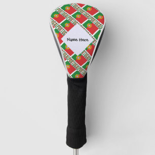 Portugal Portuguese Flag Tiled Personalized  Golf Head Cover