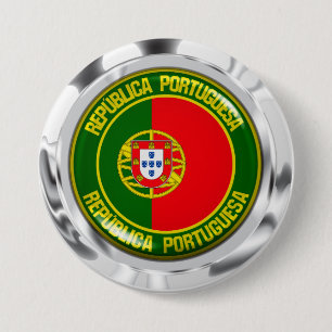 Portugal Round Emblem 3 Inch Round Button
