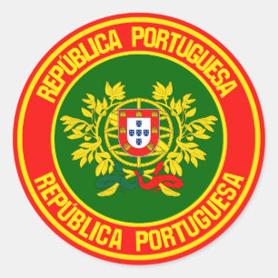 Portugal Round Emblem Classic Round Sticker