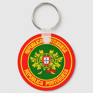Portugal Round Emblem Keychain