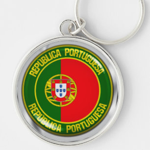 Portugal Round Emblem Keychain