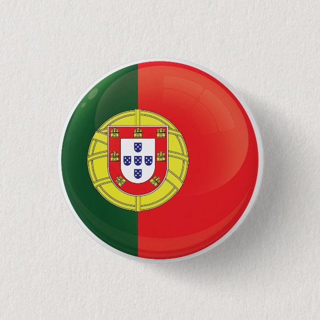 Portugal  Round Icon Flag 1 Inch Round Button (Front)