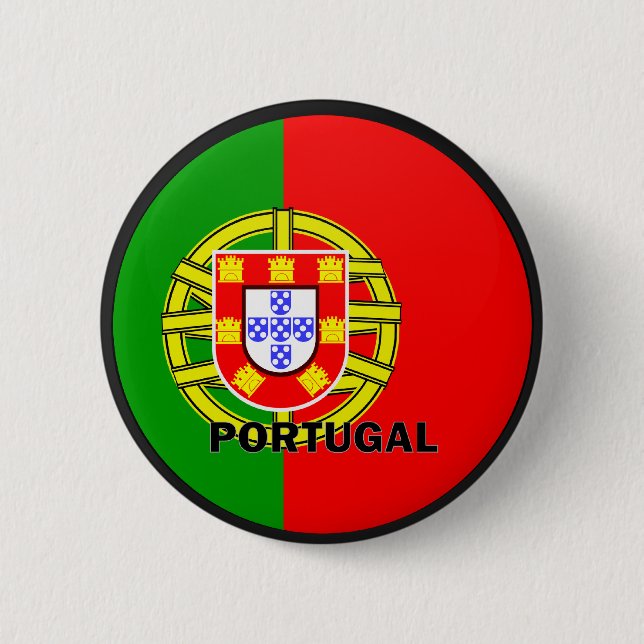 Portugal Roundel quality Flag 2 Inch Round Button (Front)