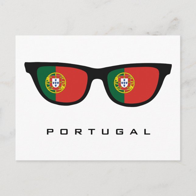 Portugal Shades custom text & colour postcard (Front)