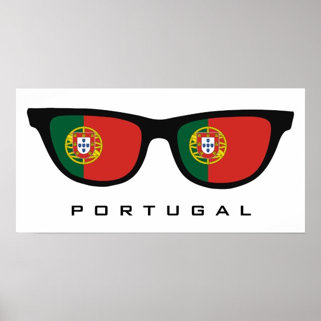 Portugal Shades custom text & colour poster (Front)