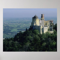 Portugal, Sintra, Pena Palace, atop Serra da