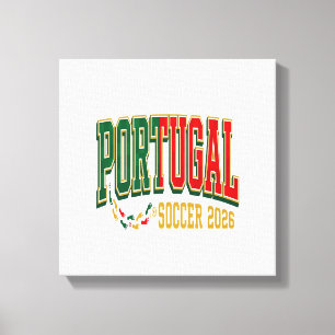 Portugal Soccer 2026 Soccer Bold Country Typograph Canvas Print