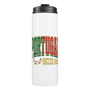 Portugal Soccer 2026 Soccer Bold Country Typograph Thermal Tumbler